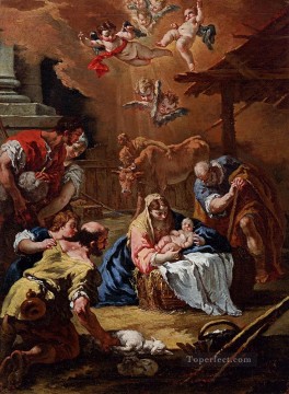 Adoration Of The Shepherds grand manner Sebastiano Ricci Oil Paintings